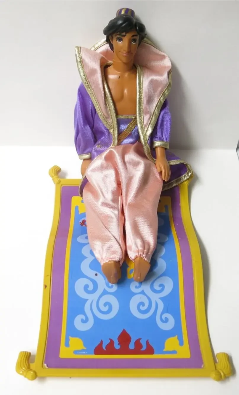 Disney Aladdin Doll and Magic Carpet 1993 Mattel Movie Vintage Toys Collectibles